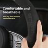 38cm Antislip leder koolstofvezel stuurwielhoes voor Citroen C1 C2 C3 C4 C5 C6 C4L Berlingo Picasso Aircross Sega Elysee