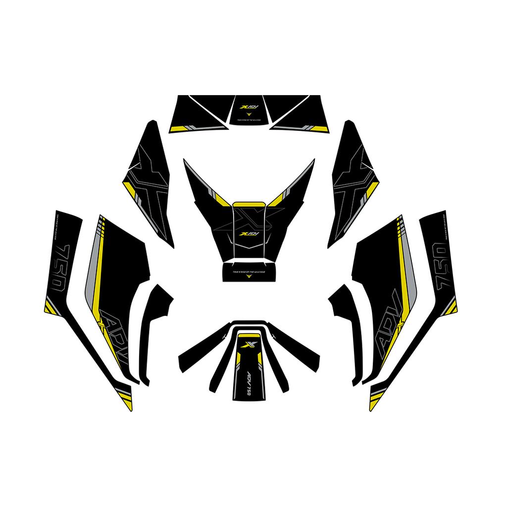For HONDA X ADV750 2025 Fuel Tank Protection Stickers Kits Of Motorcycle Accessories Gas Fuel Pad Decoration Refit Decals