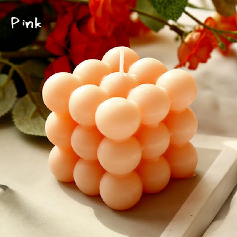 Cube Bubble Cube Candle Geometric Ornament Home Fragrance Creative Photography Props Birthday Gifts Home Decoration