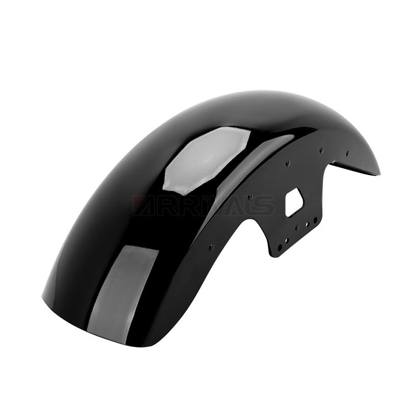 Motorcycle Steel Front Fender Mudguard Cover Protector Splash Gloss Black For Harley Touring Road King Street Glide 2014-2023