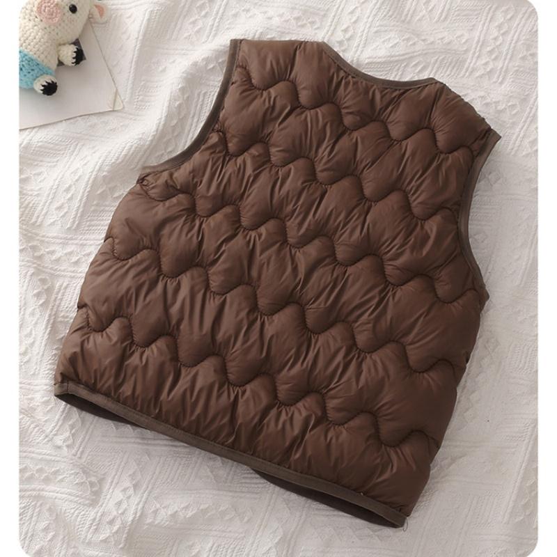 Kinder Warme Weste Winter Mädchen Jungen Verdicken Weste Oberbekleidung Kinder Teens Baumwolle Einfarbig Jacken Weste für 1-6 Jahre