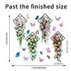 Butterfly Flower Vine Rose Buds Self-Adhesive Waterproof Wall Stickers for Living Room Bedroom Home Decor Wall Decals