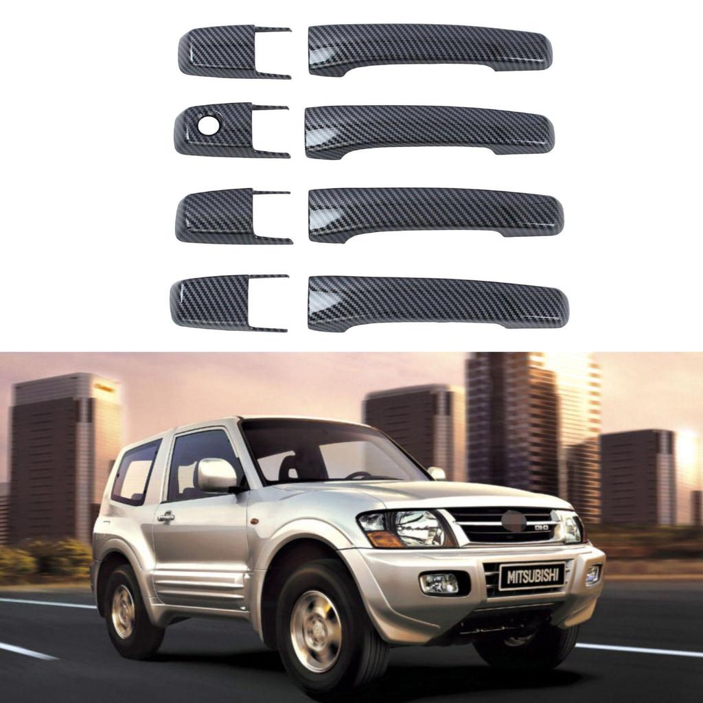 Carbon Fiber Pattern Door Handle & Cup for 1999-2006 Mitsubishi Pajero V60 V70 V73 V75