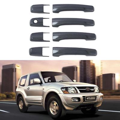 Vzor karbonových vláken Klika dveří a miska pro 1999-2006 Mitsubishi Pajero V60 V70 V73 V75