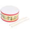 Kid Hand Drum Set Wooden Double Side Beat Musical Instrument with Drumstick Mallet