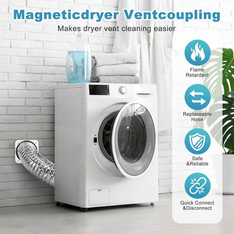 DVC-180 Magnetic Clamp Dryer Exhaust Hose Connection Kit Air-Tight Sealed Dryer Exhaust Hose Connection Kit Easy-Clean Quick-Release Coupling