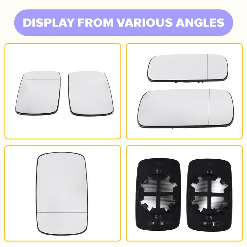 Ac29-For BMW E39 E46 2 X Side Wing Mirror Rearview Mirror Glass Replacement For 320I 330I 325I 525I 1998-2006 51168250436 LH/RH