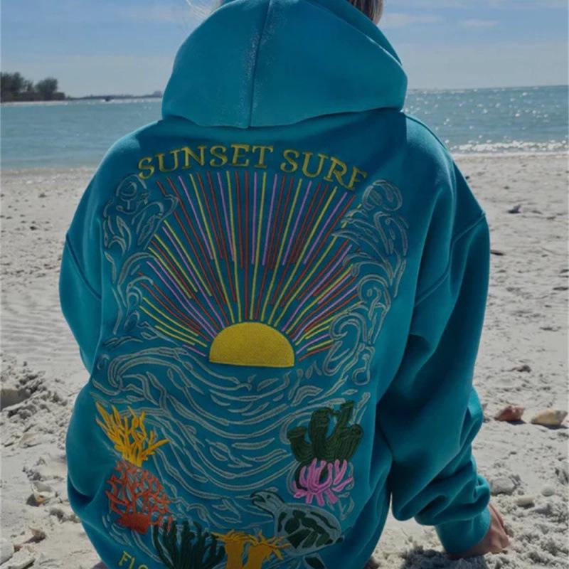 Unisex Sunflower Embroidered Hoodie Sweatshirt (2025) - Versatile Outerwear