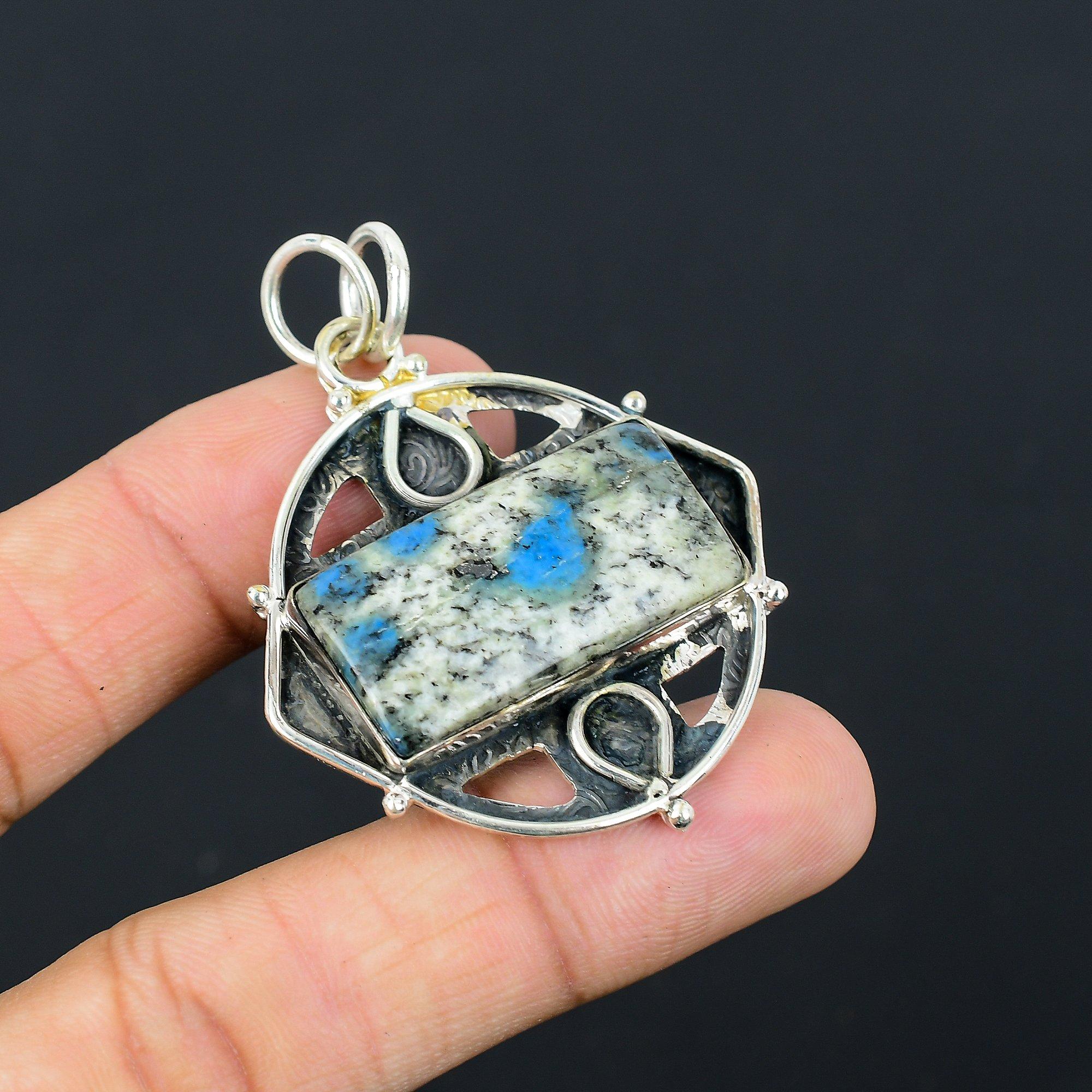 

Daughters Day Sale Natural K2 Jasper 925 Sterling Silver Mother Pendant Jewelry