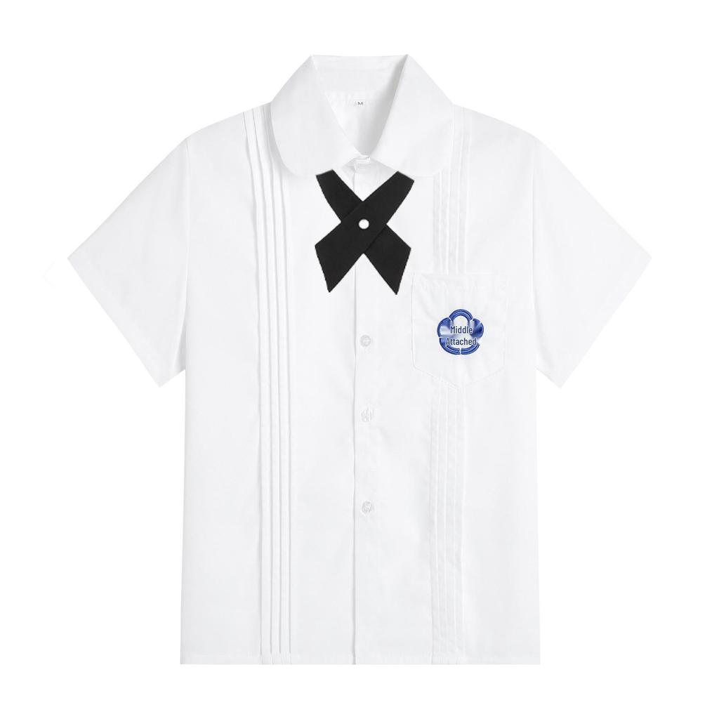 Taiwan High School Uniform Set: Women's JK Short-Sleeve & Long-Sleeve Plus Size Academy Style Graduation Outfit