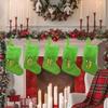 Holiday Sock Durablility Hanging For Candy Gifts Holder Festival Decoration Classical Christmas Letter Knitted Stocking