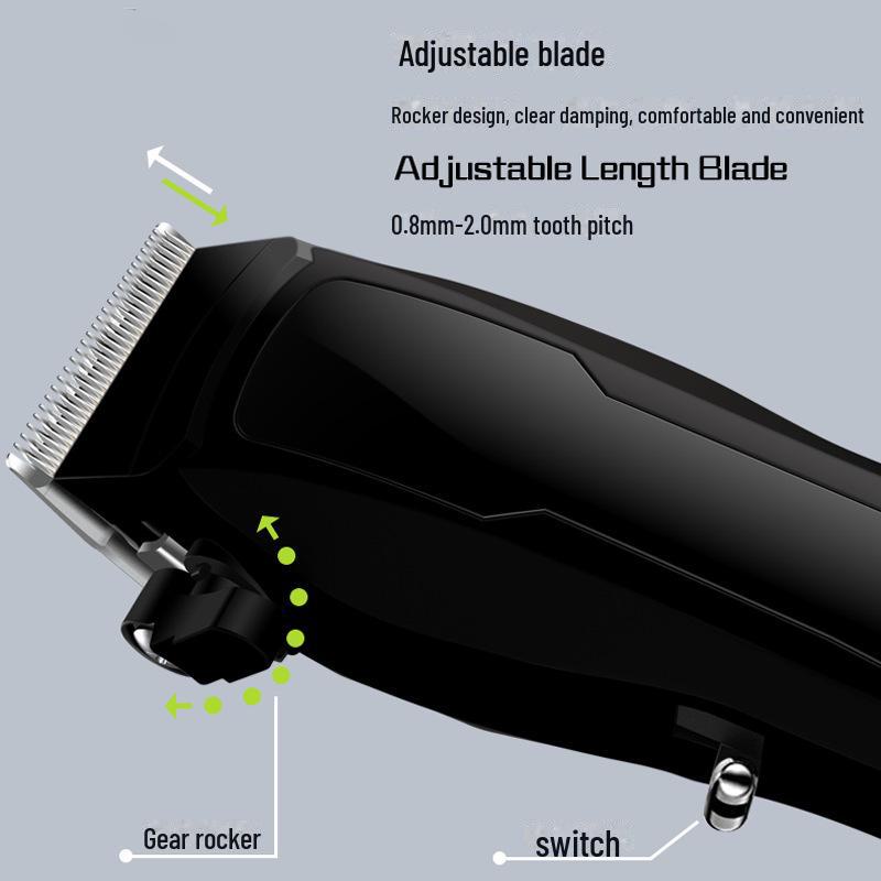 Silent Rechargeable Hair Clipper: Digital Display, Electric Razor for Home & Baby