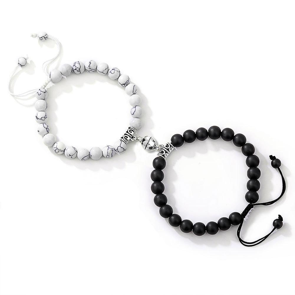 Natuurlijke Tijgeroog Steen & Legering Magnetische Koppelarmband - 2025 Bestseller
