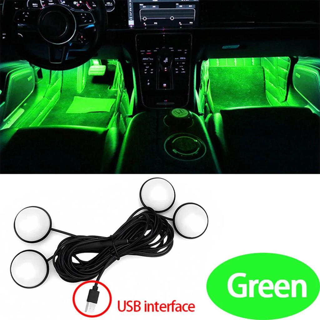 Colorful Usb Led Car Foot Ambient Light Lighting Accessories Atmosphere Decorative Backlight Lights Back Interior Decoration Kit