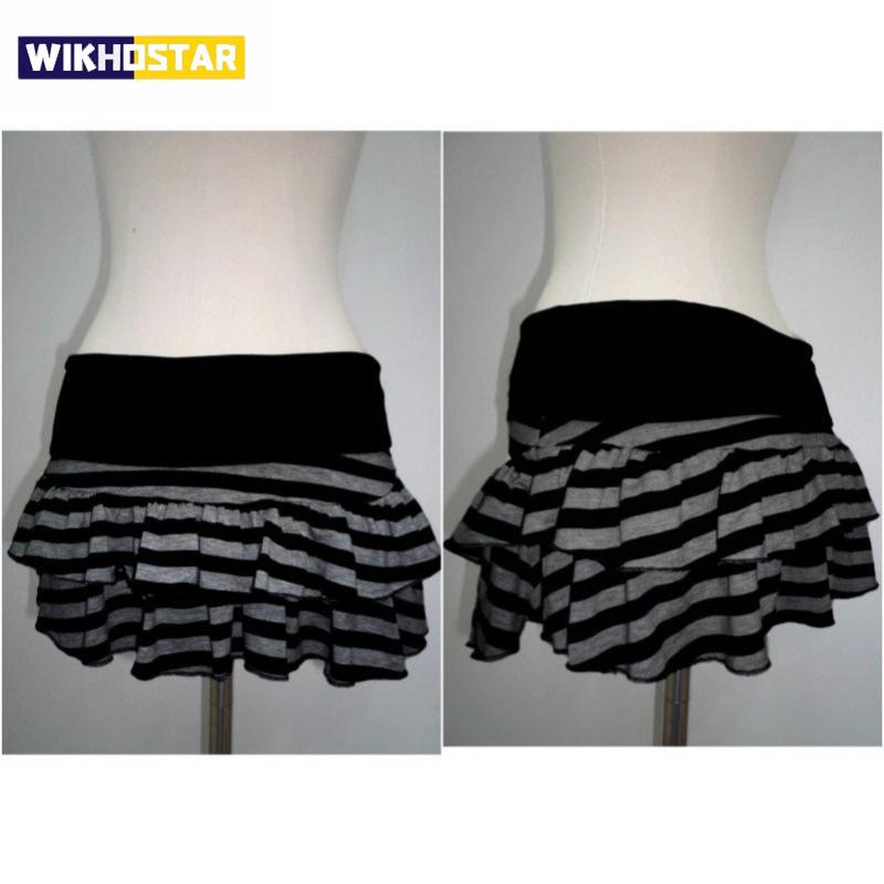 Minifalda Sexy de Bloques de Color a Rayas Y2K para Mujer Estilo Callejero Coreano Japonés Nicho Versátil Falda de Moda Línea A