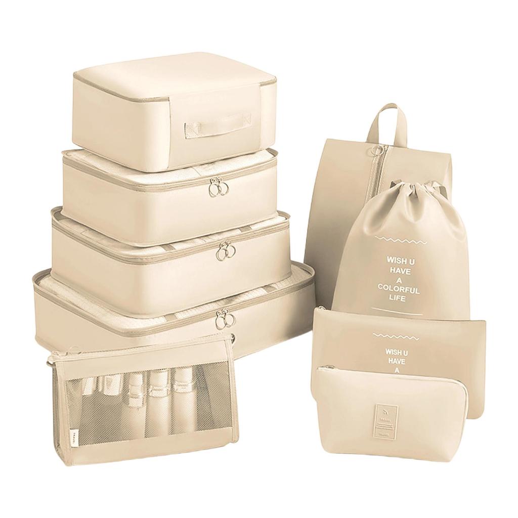 7/8/9-piece Set Travel Storage Bags,Digital Toiletries Shoes Clothes Organizer bag Suitcase Clothes Tidy Pouch,Packing Cubes Set