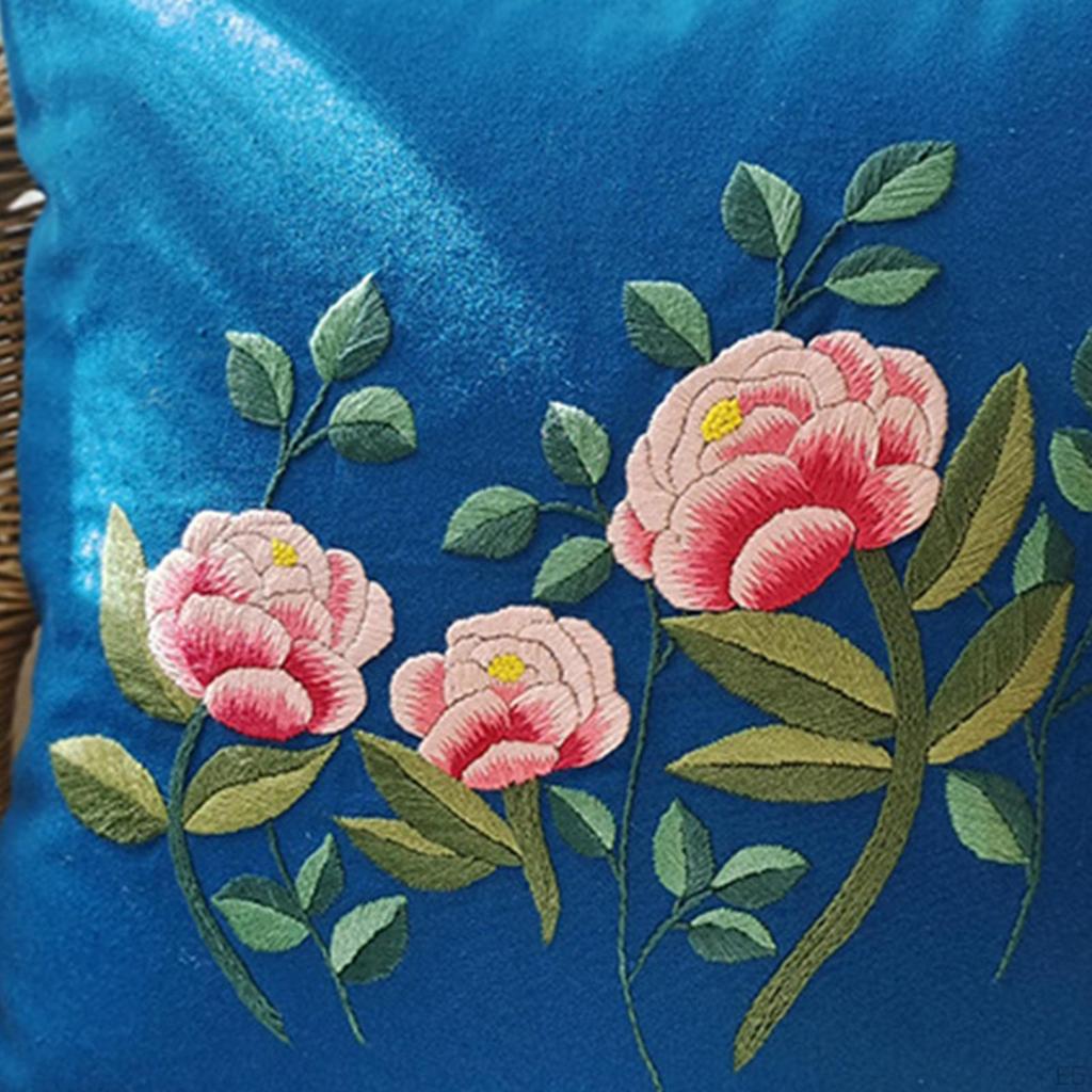Embroidery Pillow Covers Kit Crafts Sofa Decoration Sewing Supplies for Beginners