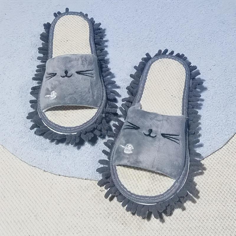 

1 Pair of Detachable Women s Slippers for Floor Cleaning One Size Fits All Cleaning Supplies Cleaning Tools Bathroom Accessories 26.5cm