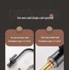All-Copper Pull-Out Kitchen Faucet with Hot/Cold Switch - Splash-Proof Vegetable Basin Sink