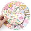 50 Danish Flour Inspirational English  Slogans Water-Repellent Decorative Water Cup Suitcase Mobile Phone Case Decals