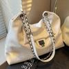 Large Capacity Bag Women's 2024 New Trendy High-end Fashion Chain Shoulder Bag Autumn and Winter Versatile Retro Tote Bag