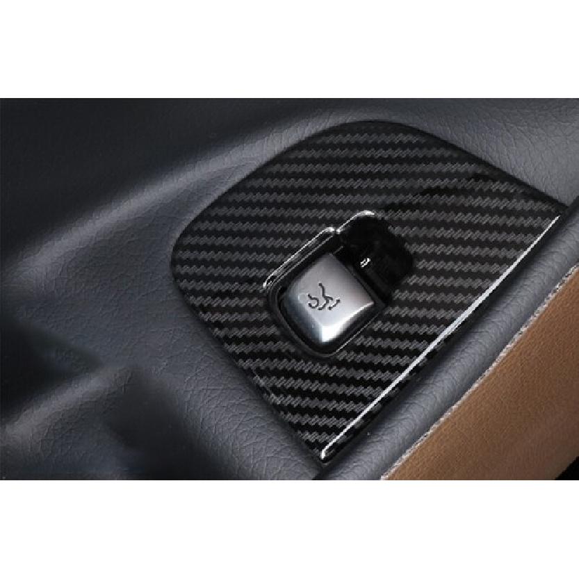 Carbon Fiber ABS Tailgate Rear Door Button Cover Trim For Benz E-Class 2016-2021