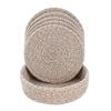 6 Pcs Hot Dishes Trivet Cotton Thread Weave Heat Insulation Pads for Dining Table Kitchen Countertop Light Grey