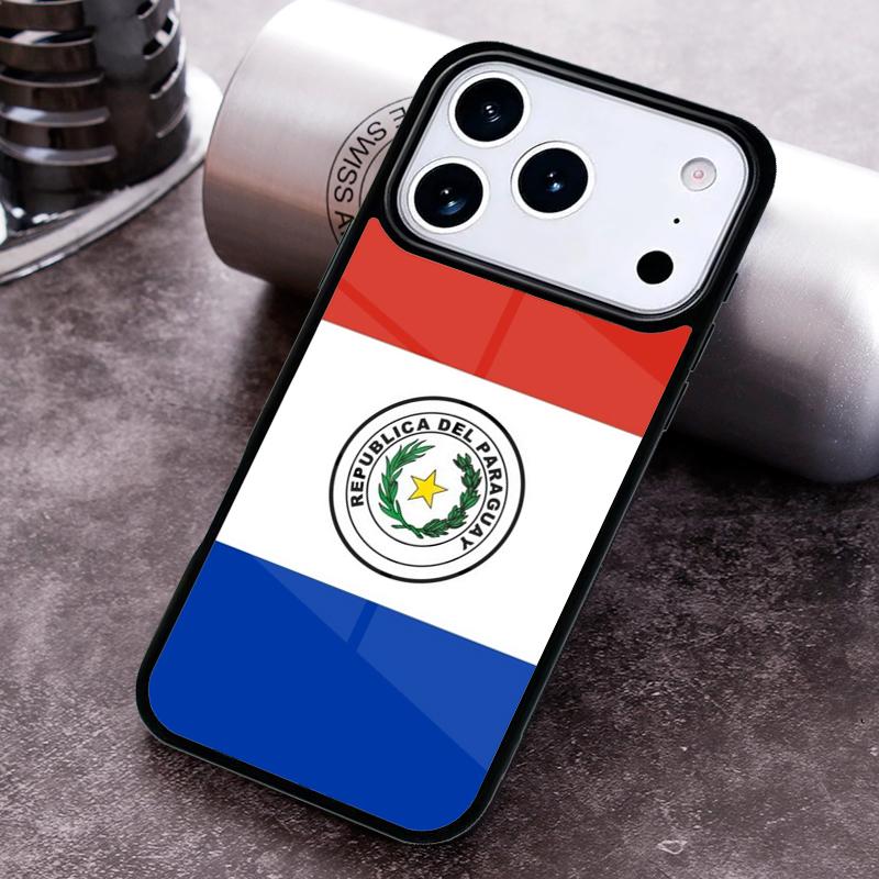Paraguay Flag Phone Case for iPhone 17 16 15 Pro Max Air 14 13 12 11 Plus Shockproof Capa Cover