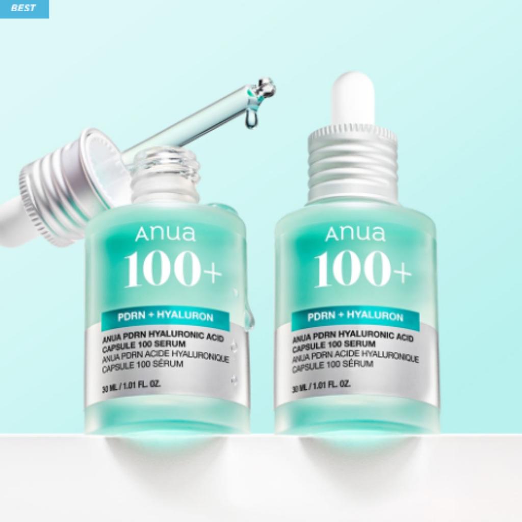 Anua PDRN Hyaluronic Acid Capsule 100 Serum 30ml - Salmon DNA for Glass Skin