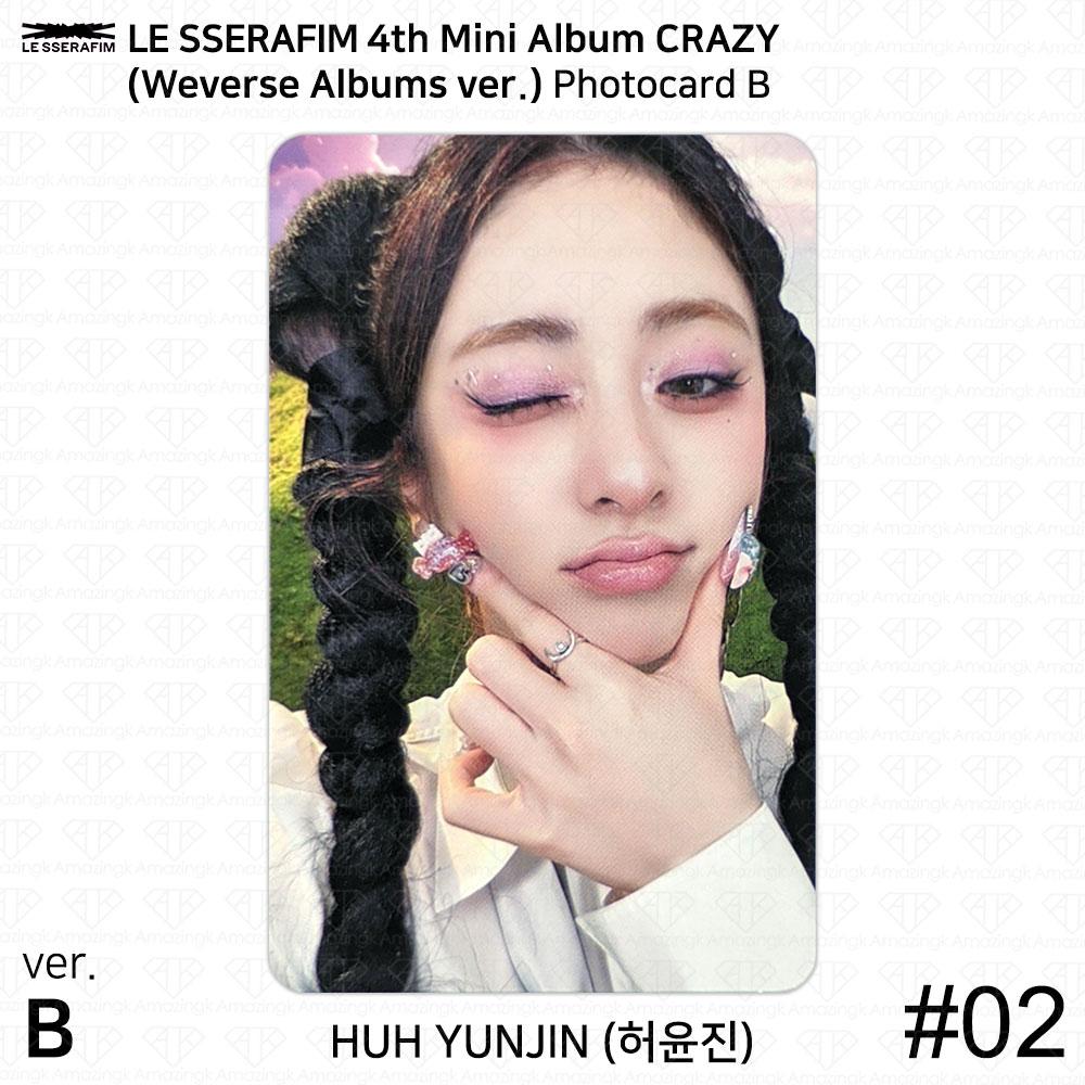 LE SSERAFIM 4to Mini Álbum CRAZY Weverse Álbumes Ver Foto Oficial QR KPOP