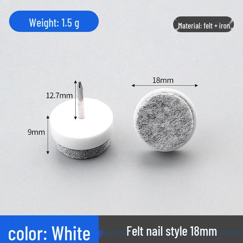 Yingya Anti-Slip Felt Leveling Feet for Furniture: White/Brown Pads for Cabinets, Tables, Chairs, Sofas