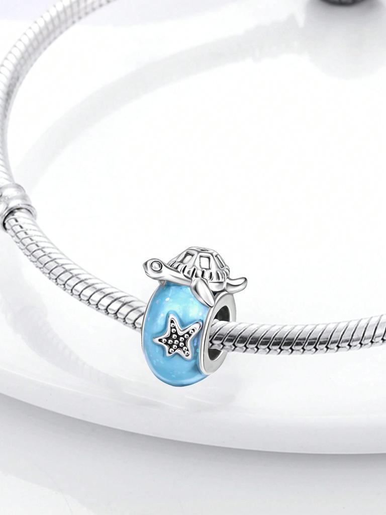 Charms Plata Ocean Octopus Sea Turtle Starfish Beads Copper Plated Fit Charms Original Bracelet For Jewelry Making Diy Charm