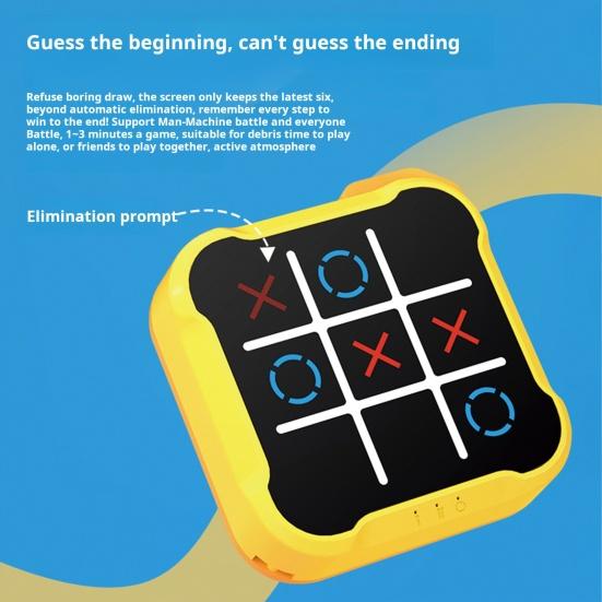 Consolă de jocuri educaționale XO, jucărie multifuncțională, puzzle, șah, joc de memorie, 3 în 1, interactiv electric