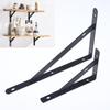 New 2Pcs Tripod Bracket Shelf Floating Shelf Heavy Duty Black/White Steel For Decorative Wall Mount Joint Angle Without Screws