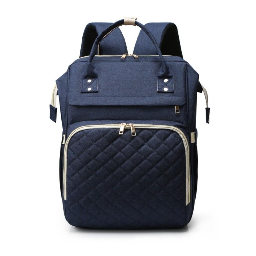 Solid Color Diaper Backpack Nylon Nappy Bagpack Multi-functional Mommy Bag  Maternity