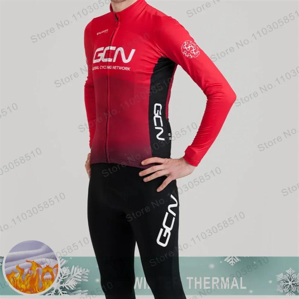 Winter Bicycle Set Bike Cycling Team 2025 Men Thermal Fleece Long Sleeve Sportswear Pro Traje De Maillot Ciclismo Hombre