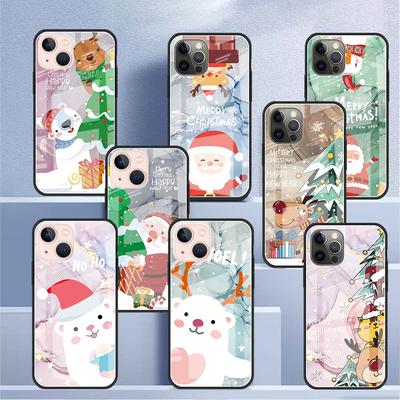 Marmurowy uroczy bałwanek ze szkła etui na Apple iPhone 14 13 11 12 Pro 7 XR X XS Max 8 6 6s Plus SE 2022 hartowany telefon Tampa