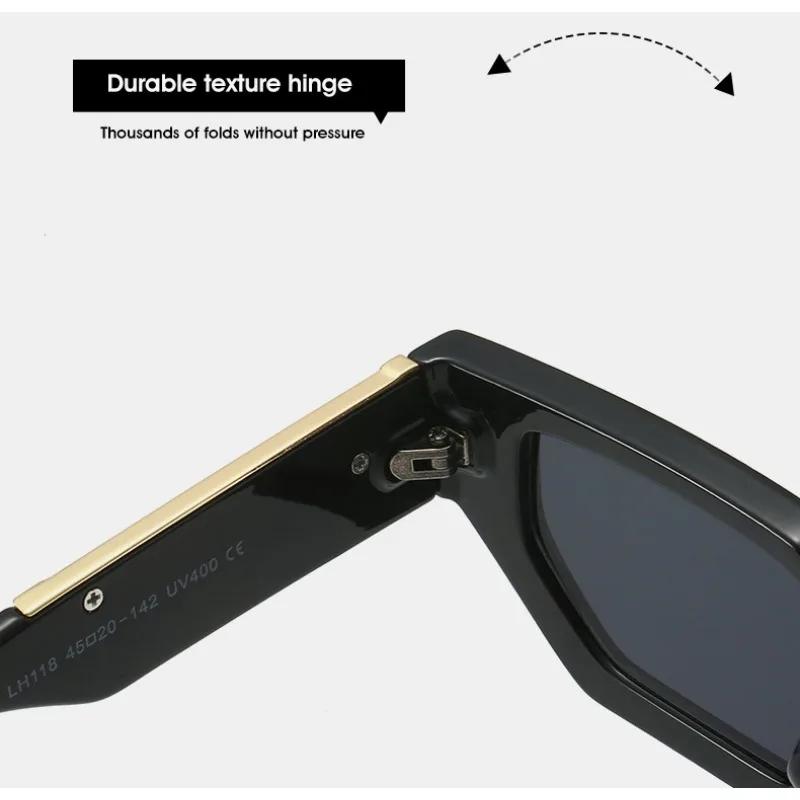 Vintage Fashion Irregular Square Sunglasses Women For Men Luxury Brand Designer Sun Glasses For Female Small Frame Eyewear Uv400