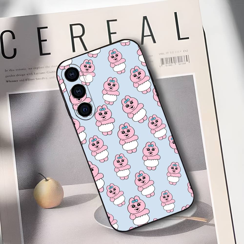 Cartoon O-Opanchu Usagi Phone Case For Samsung Galaxy A73,A72,A71,A70,A53,A52,A51,Soft Silicone Black Cover