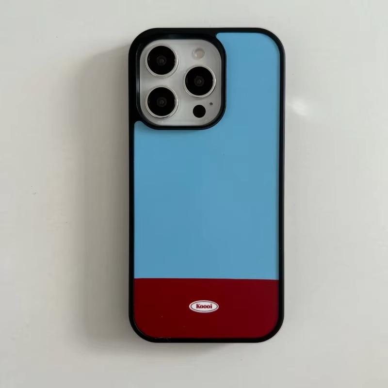 

Splicing Red Blue Pattern Phone Case For iPhone 17 Air 16 Pro Max 15 14 Plus 13 12 Mini 11 Pro Shockproof Silicone Back Cover iPhone 11 Pro