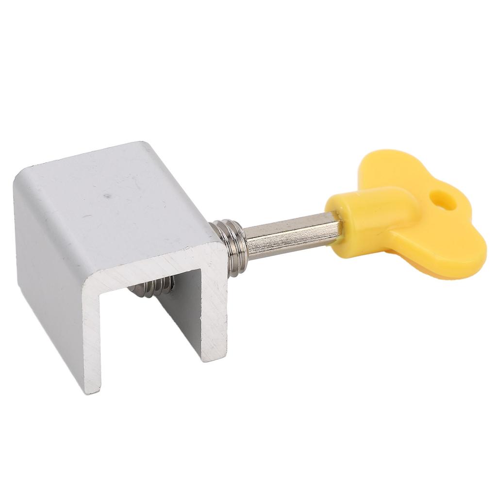 4er Set Schiebefenstersicherung Türbegrenzer Aluminiumlegierung mit 1 Schlüssel für Sicherheit