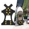 10 Studs AntiSkid Snow Ice Climbing Shoe Spikes Ice Grips Cleats Crampons Shoes Cover(Crampon Nonslip Shoe Cover M )
