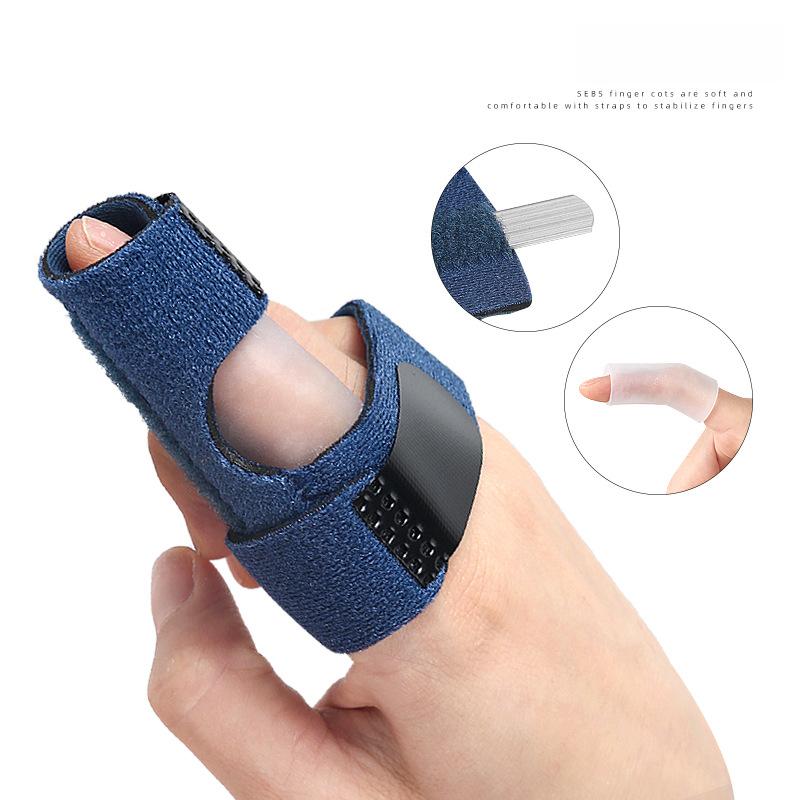 Thumb Finger Fixation Strap with Removable Aluminum Plate Support Toe Protection Kit for Injury Prevention