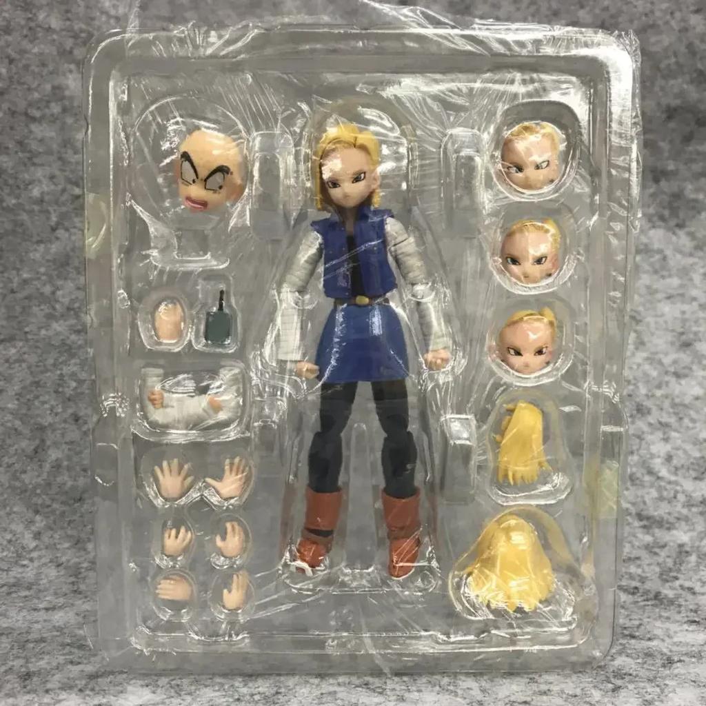 Boxed 13CM SHFiguarts Dragon Ball Z Android No. 18 Action Figure Toys SHF Model Toy Desktop Collection Birthday Gift