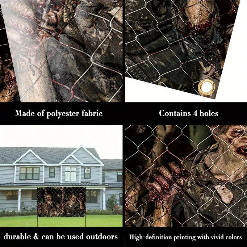 VIKAMA Halloween Zombie Horror Party Background Wall Tapestry Home Decoration Suitable For Both Indoor And Outdoor Use