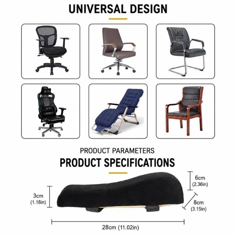 1/2Pcs Chair Armrests For General Office Use. Ergonomic Chair Armrests Designed To Relieve Pressure On Elbows And Forearms