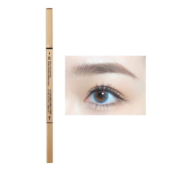 Eyebrow Pencil with Brush Professional Waterproof Sweat-proof Eye Brow Liner Long Lasting Makeup Easy to Color