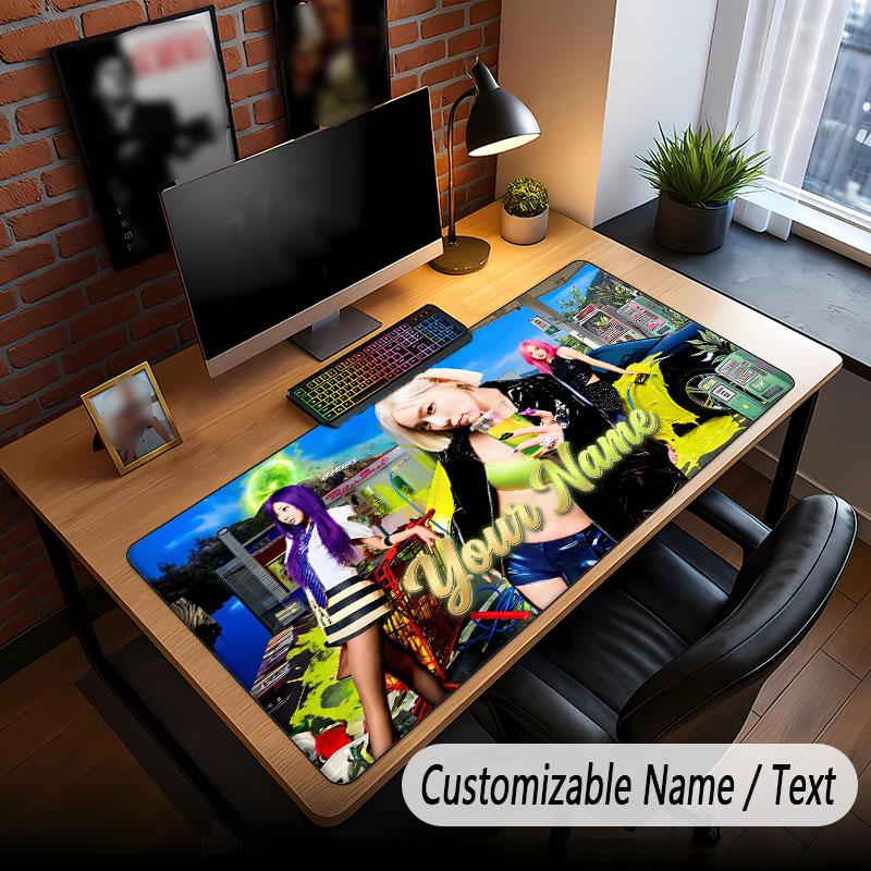 Custom Name Extended Mouse Pad,aespa Gaming Desk Mat For Home Office Desktop Decor