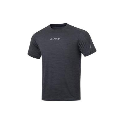Cool Tea T Casual Sports Quick-Dry Comfortable Breathable Short Sleeve T-Shirt Men Tops Black Flower-Gray ATSU725-2