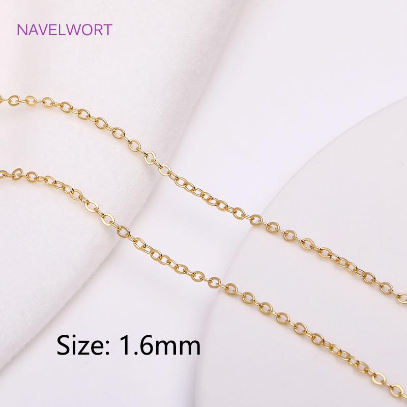 

13 Types Real Gold Plated Bulk Chains For Jewelry Making DIY Bracelets Necklaces Earrings Accessories 1 meter